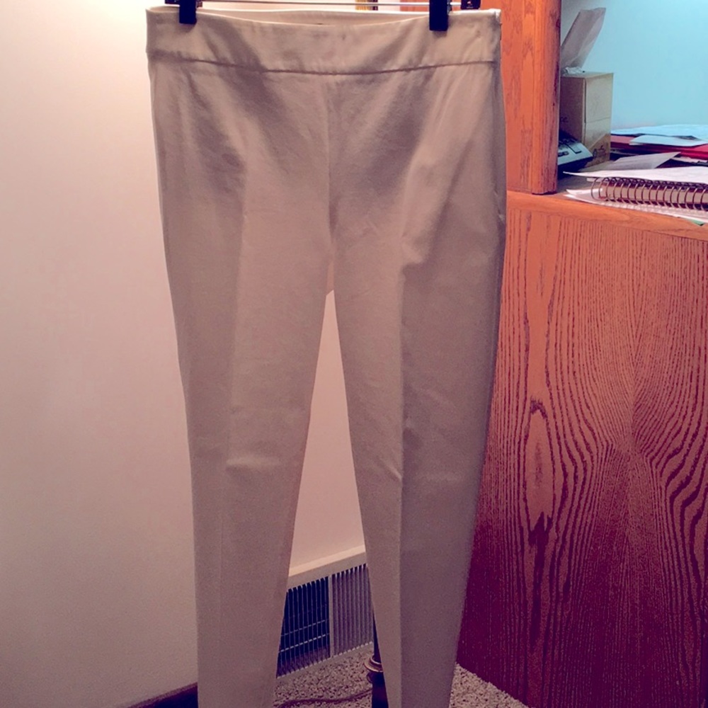 NWOT Talbots Chatham side zip ankle pants White size 6